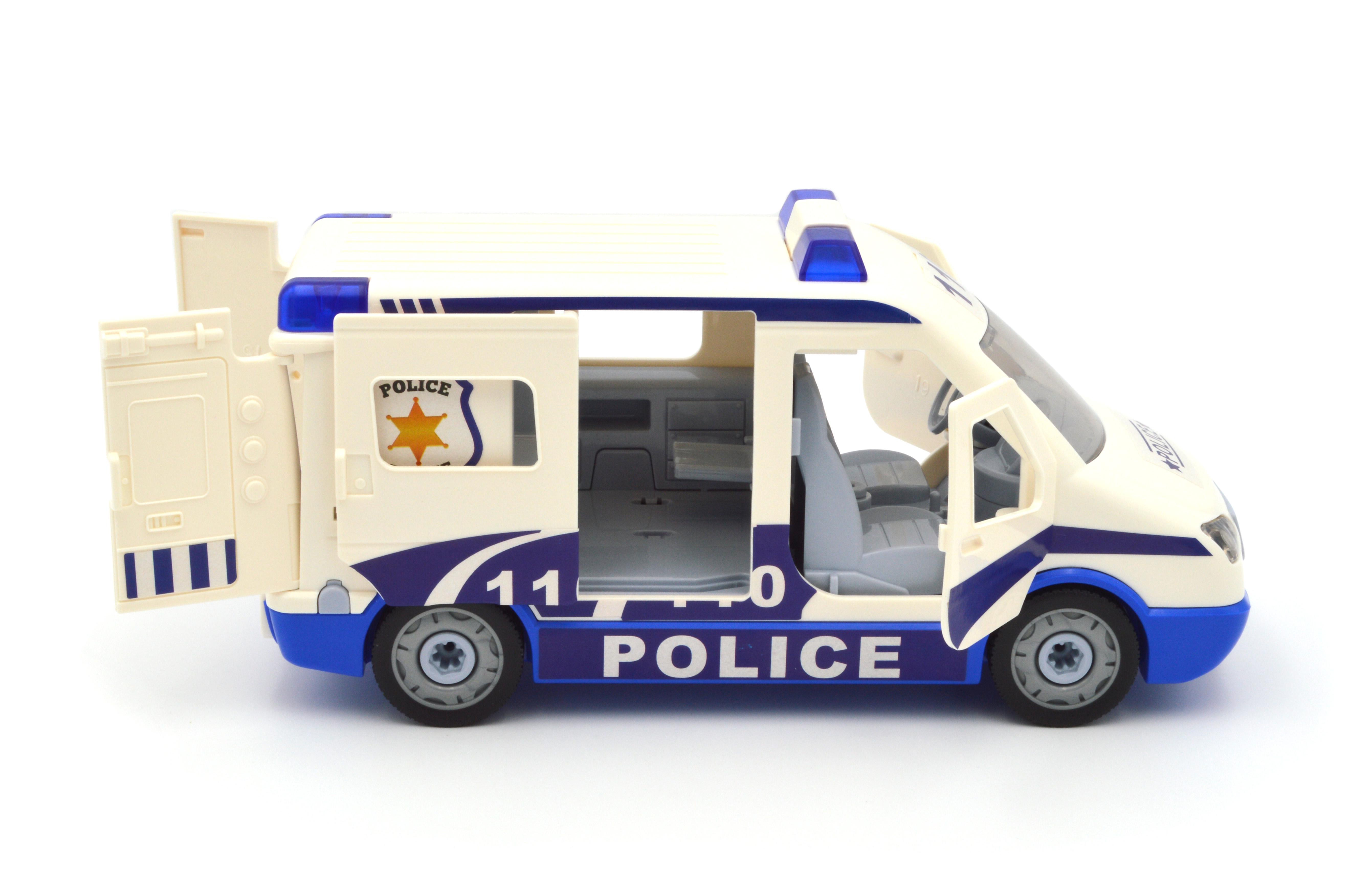 Конструктор 1369 Мікроавтобус поліція зі світловими та звуковими ефектами - фото 5 Конструктор 1369 Мікроавтобус поліція зі світловими та звуковими ефектами - фото 5