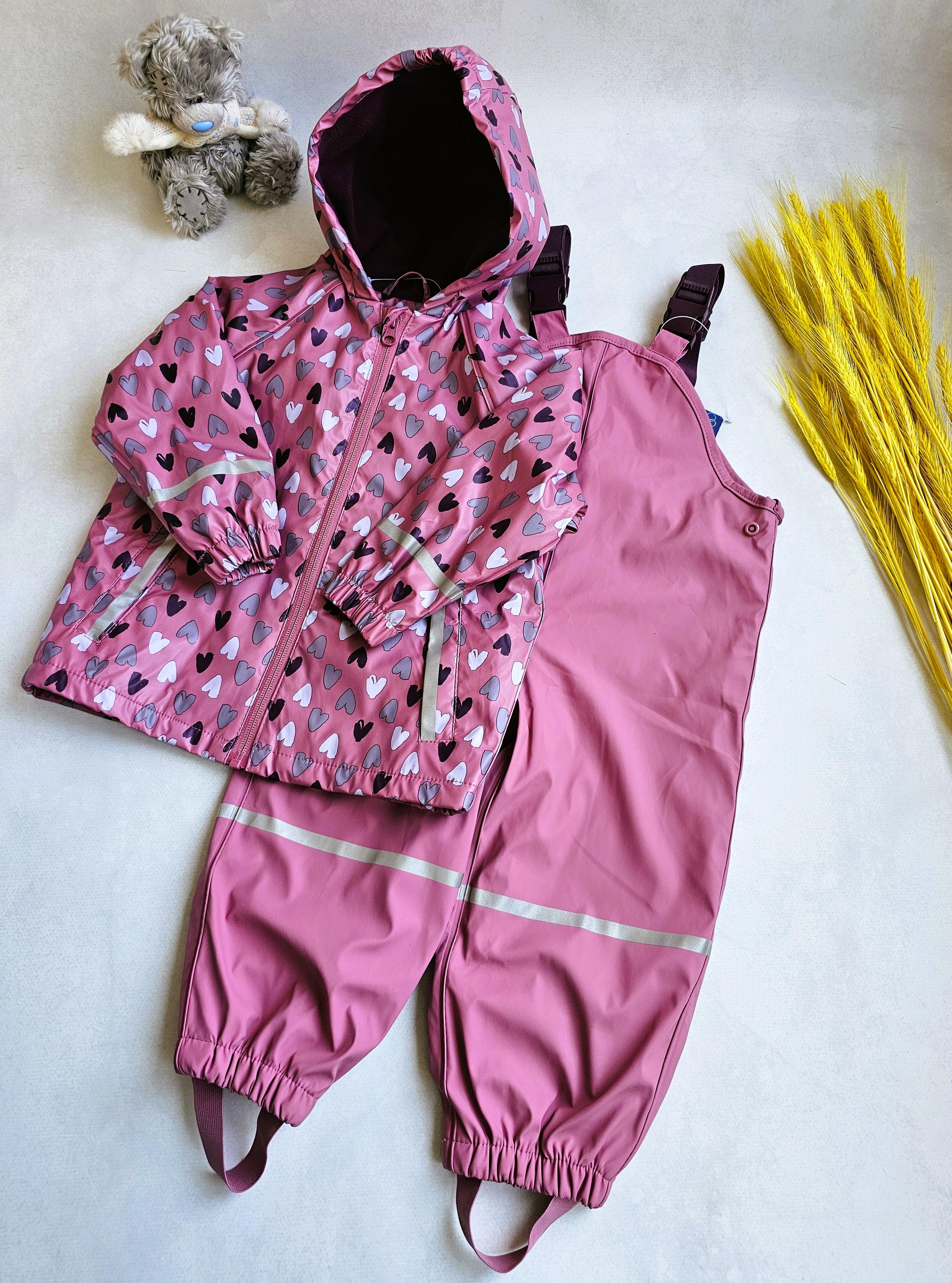 Комплект для девочки Lupilu от дождя флисовый 86-92 см (20297725)