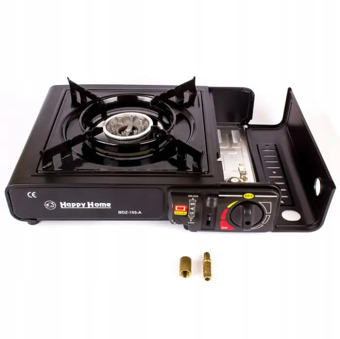 Газовая туристическая плита Happy Home BDZ-155-A с пъезоподжигом 2,3 кВт Черный (AV-BDZ155A) - фото 6 Газовая туристическая плита Happy Home BDZ-155-A с пъезоподжигом 2,3 кВт Черный (AV-BDZ155A) - фото 6