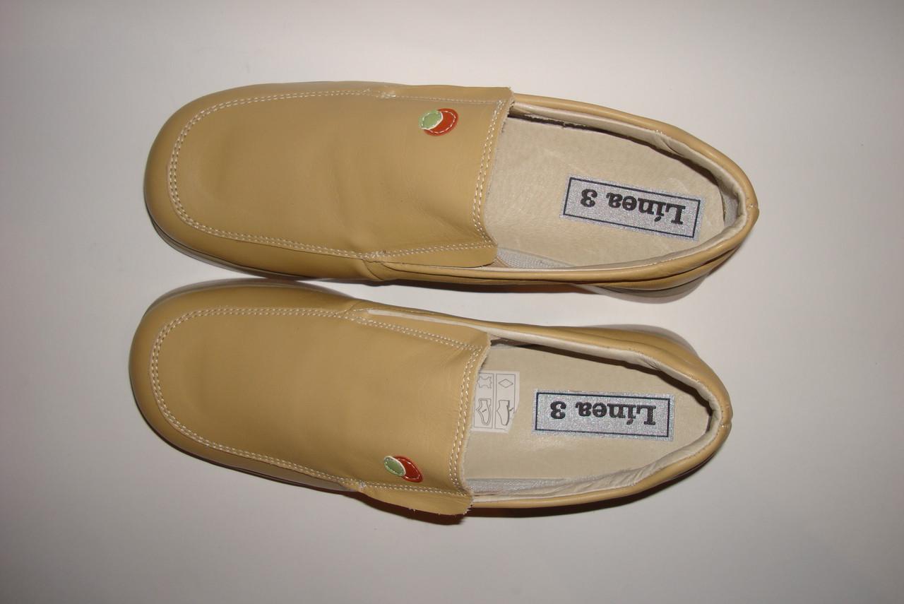 Мокасини жіночі шкіряні Linea р. 37 23,5 см Жовтий (2333743965) - фото 3