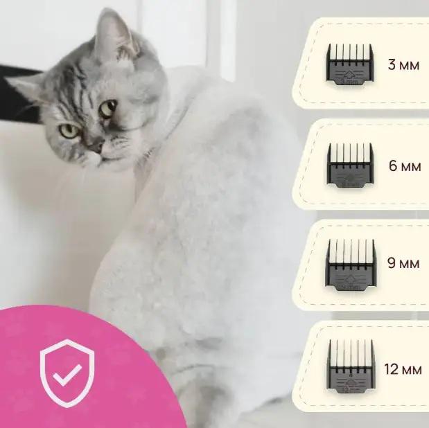 Грумінг-набір Raf R,436 для стрижки тварин машинка/насадки Золотий (623219) - фото 7 Грумінг-набір Raf R,436 для стрижки тварин машинка/насадки Золотий (623219) - фото 7