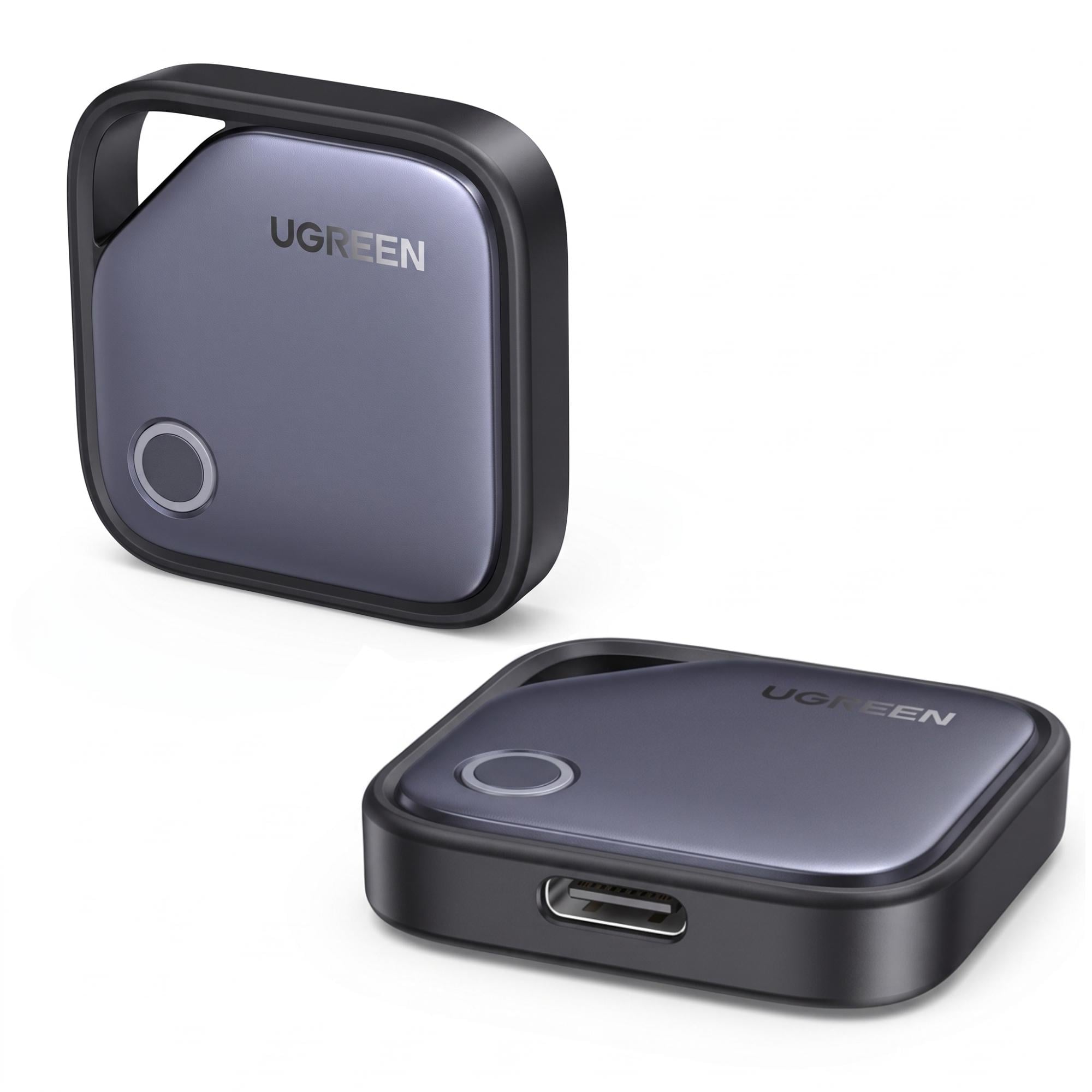 Поисковый брелок UGREEN Finder Pro CM916 2 шт. зарядка USB-C Серый (75646A)