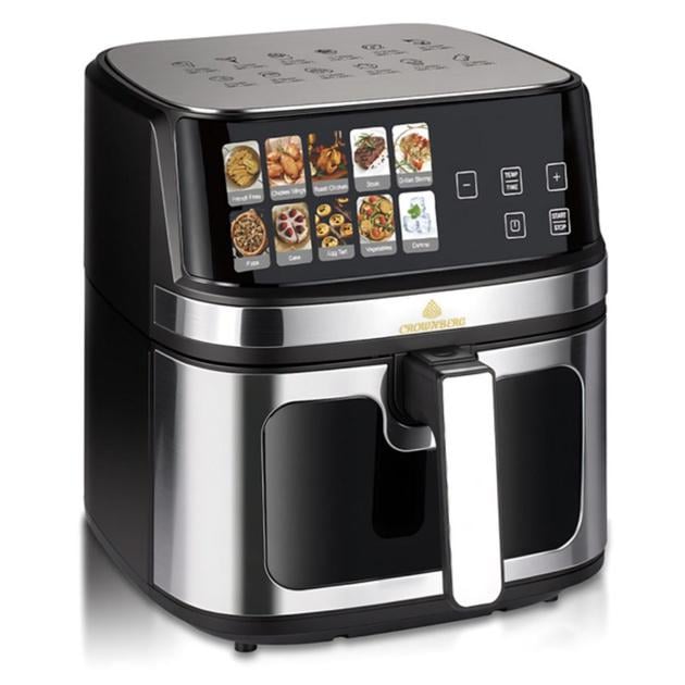 Аерофритюрница Crownberg CB-5555 2000 Вт 8,5 л Черный/Хром (29012965)