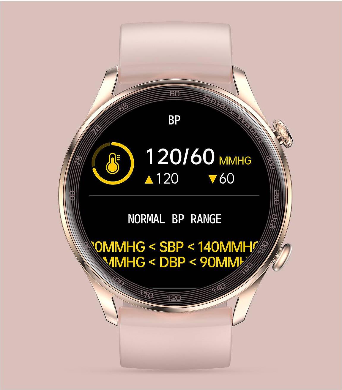 Смарт-часы Lemfo Ak32 Gold пульсометр/тонометр/разговор 2 ремешка - фото 4