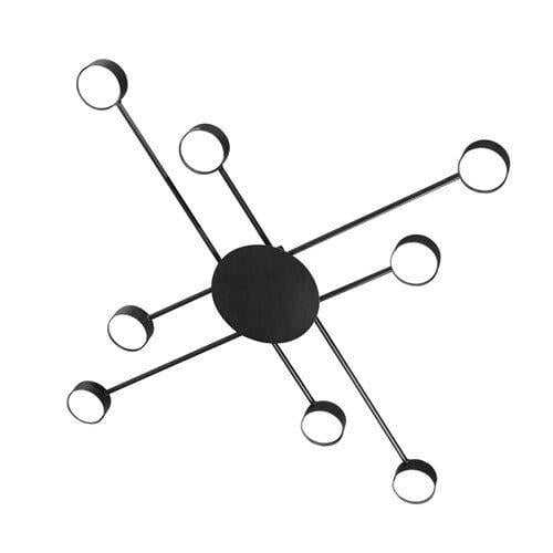 Потолочный светильник ETRON Radiant GX53 8x15 Вт Черный (1-EDR-8452)