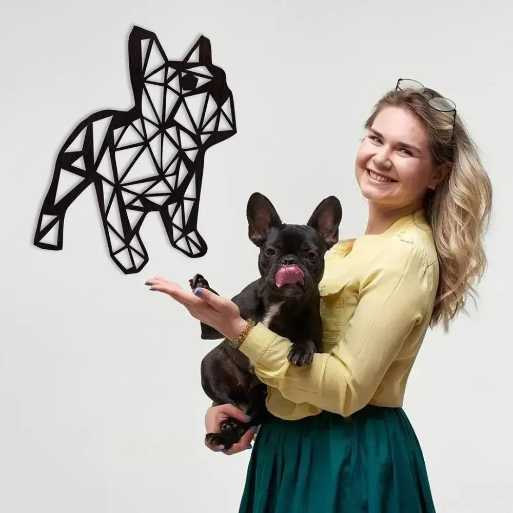 Декоративне панно Французький бульдог 50х40 см Чорний (00588-чор-50)