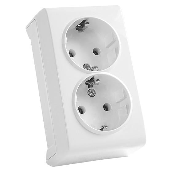 Розетка двойная с заземлением VIKO Vera Белый (90681056)