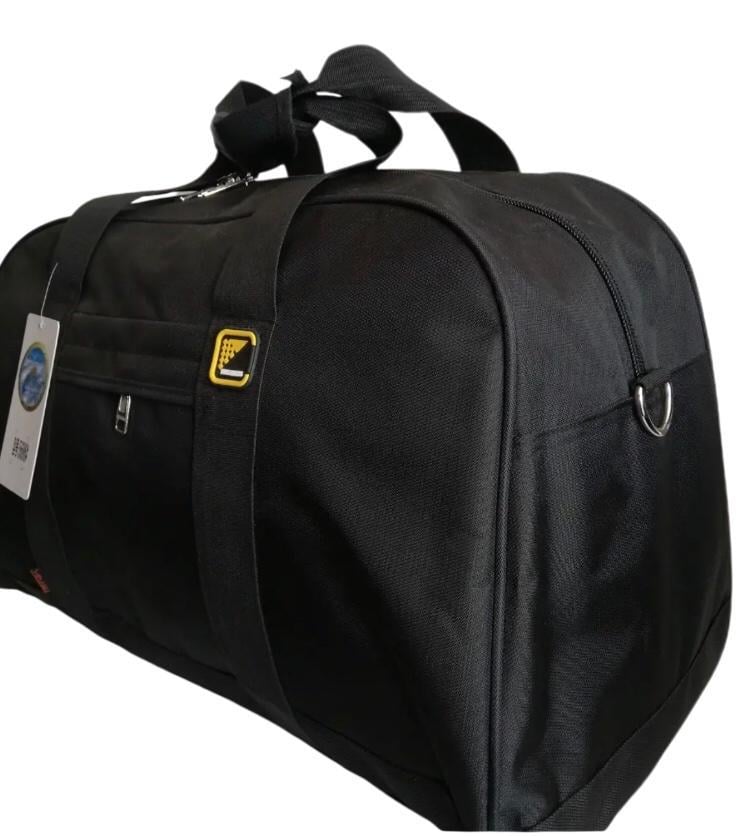 Сумка дорожня велика з боковими кишенями та з довгим ремінем через плече 65 л Чорний (5686) - фото 2