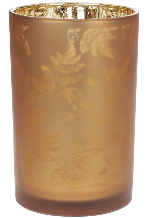 Подсвечник стеклянный Листья 12х18 см Коричневый Подсвечник стеклянный Листья 12х18 см Коричневый