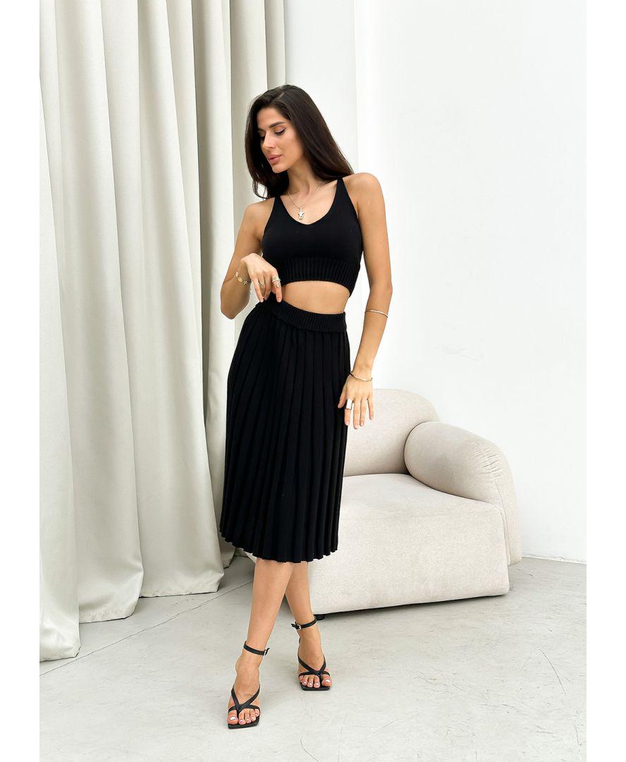 Топ вязаный женский Joy S Черный (29014) - фото 2