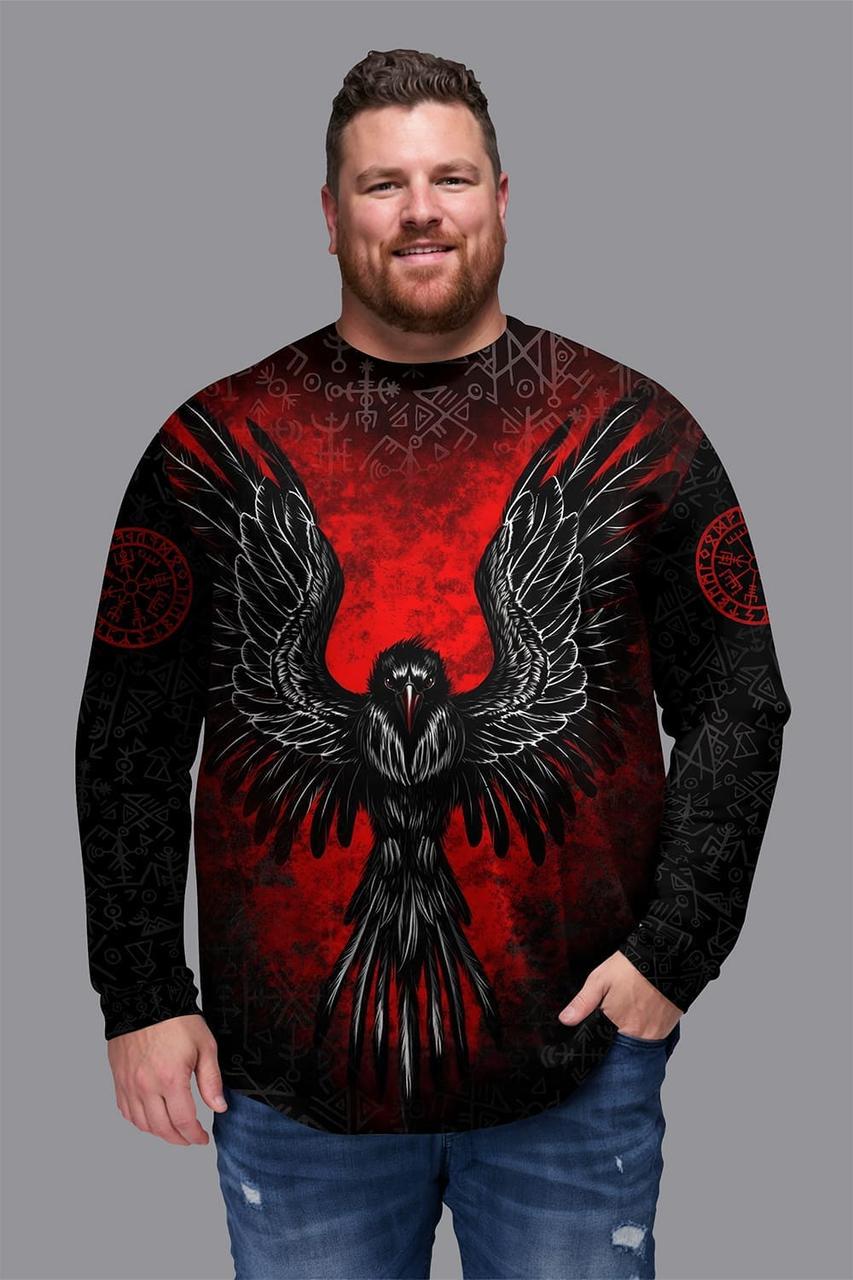 Світшот чоловічий Ворон батал 6XL Чорний (50040)