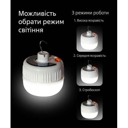 Кемпинговый подвесной LED светильник USB 4W 1500mAh (12345207) - фото 12