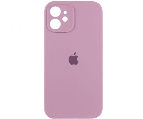 Чехол-накладка Silicone Case Full Camera with Frame для Apple iPhone 12 81.Chalk Pink