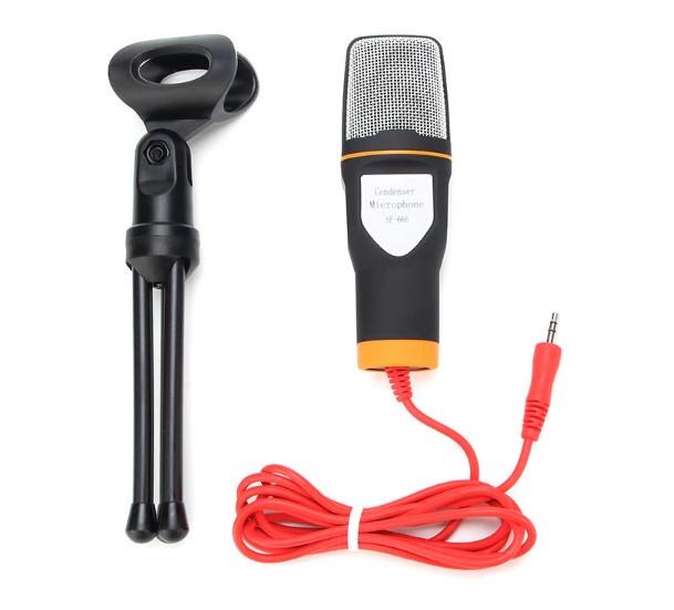 Микрофон конденсаторный SF-666 со штативом Черный - фото 4 Микрофон конденсаторный SF-666 со штативом Черный - фото 4