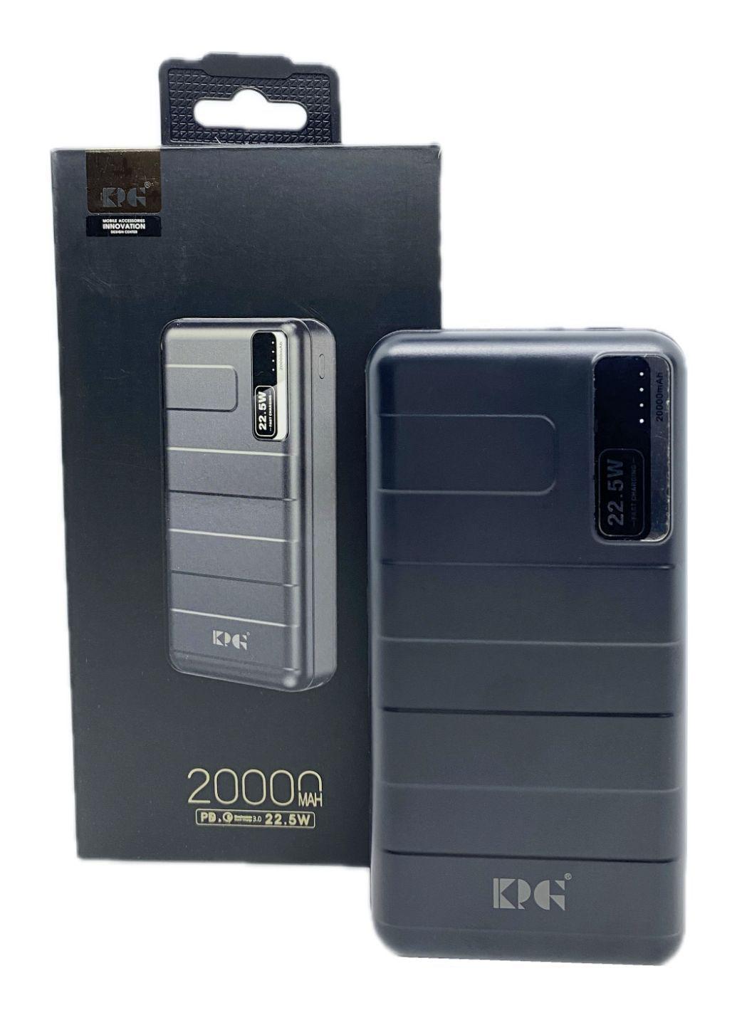Павербанк с быстрой зарядкой 20000 mAh 22,5W реальная емкость KPG-22