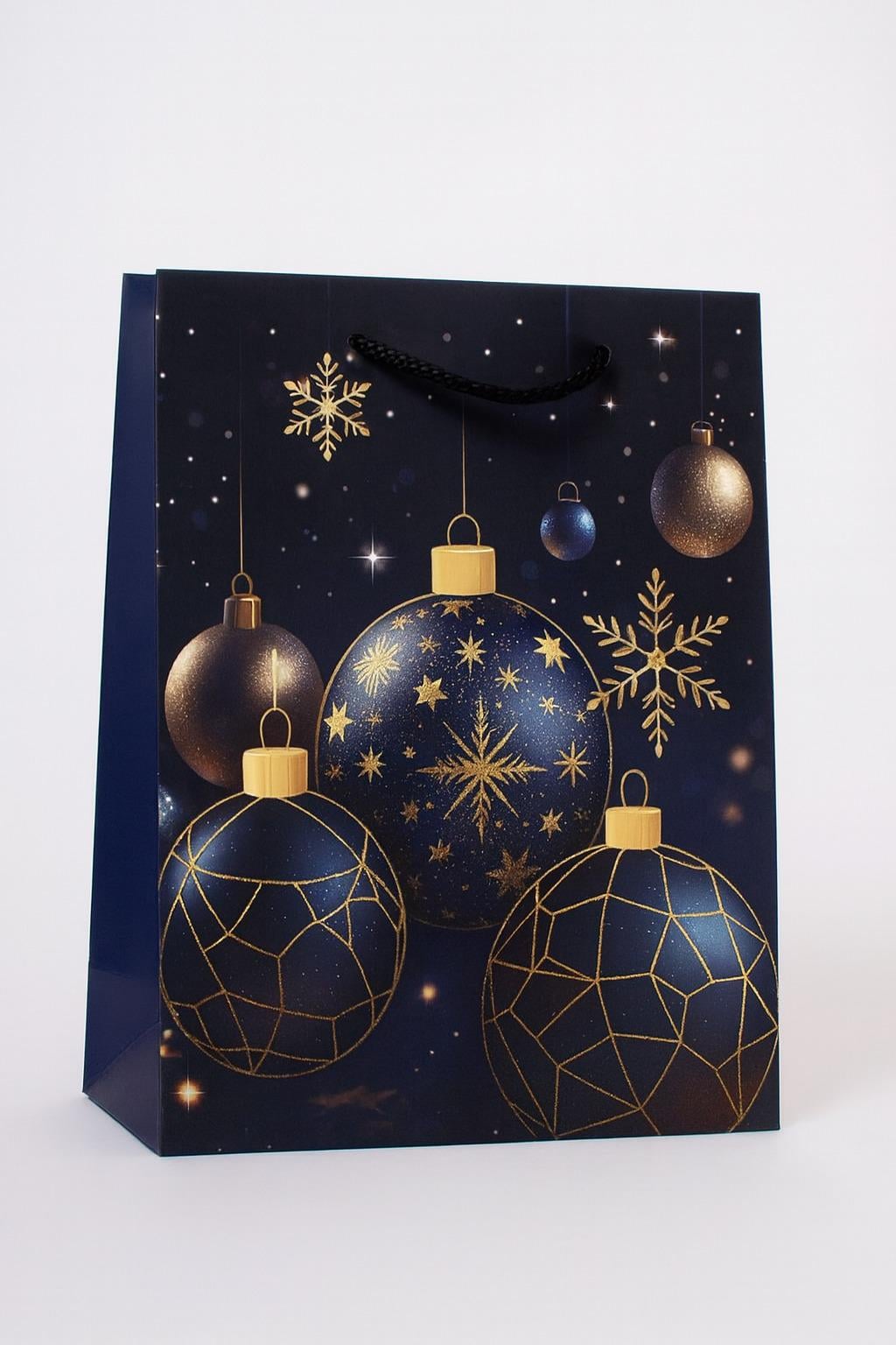 Пакет новорічний паперовий New Year's toys L 31х42х12 см (R34758-L)