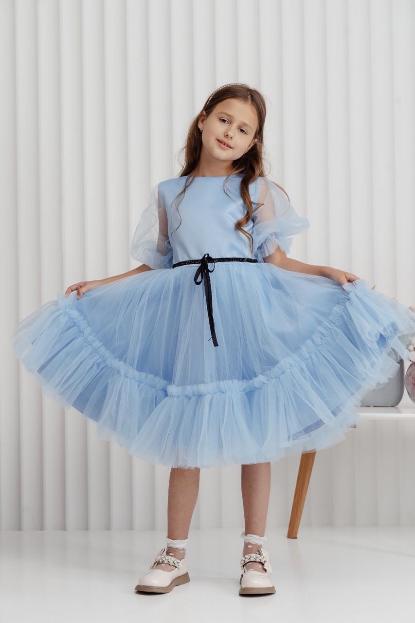 Платье праздничное для девочки 116 см Голубой (2229153737) - фото 9 Платье праздничное для девочки 116 см Голубой (2229153737) - фото 9