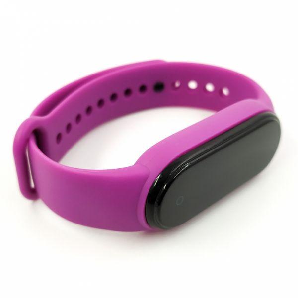 Силиконовый ремешок-браслет TCCG для Mi Band 5 Purple - фото 2