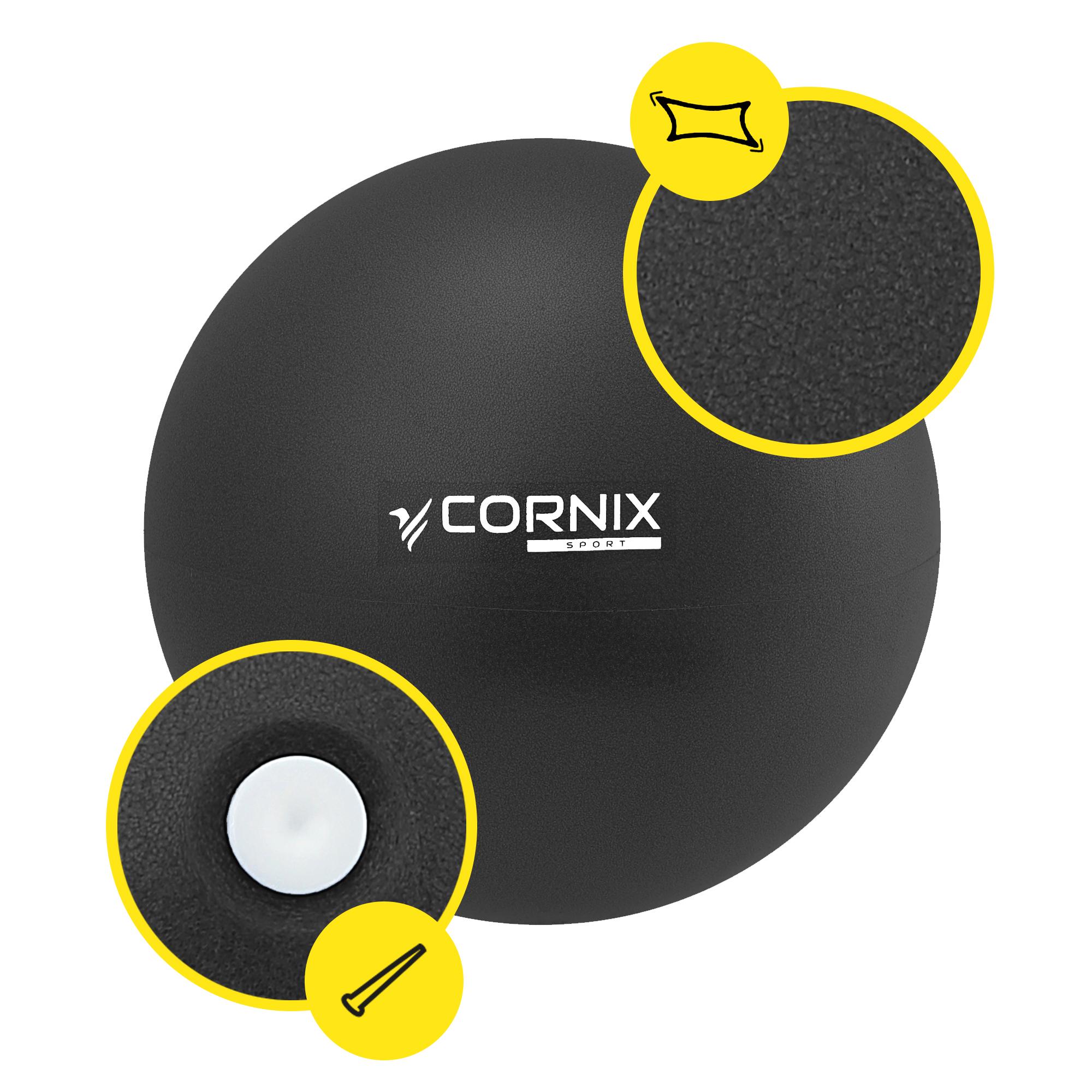 М'яч для пілатесу йоги реабілітації Cornix XR-0371 MiniGYMball 22 см Black (60672) - фото 3 М'яч для пілатесу йоги реабілітації Cornix XR-0371 MiniGYMball 22 см Black (60672) - фото 3