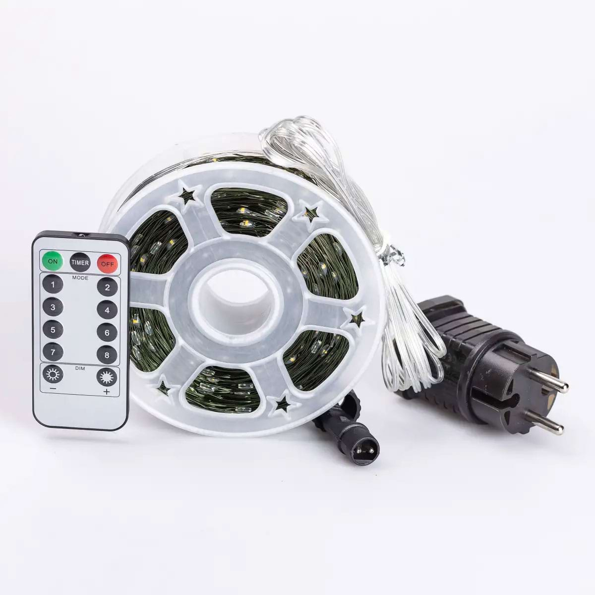 Гірлянда Роса 2000 LED 200 м з пультом від мережі Зелений/Жовтий (2000L200MGY) - фото 3