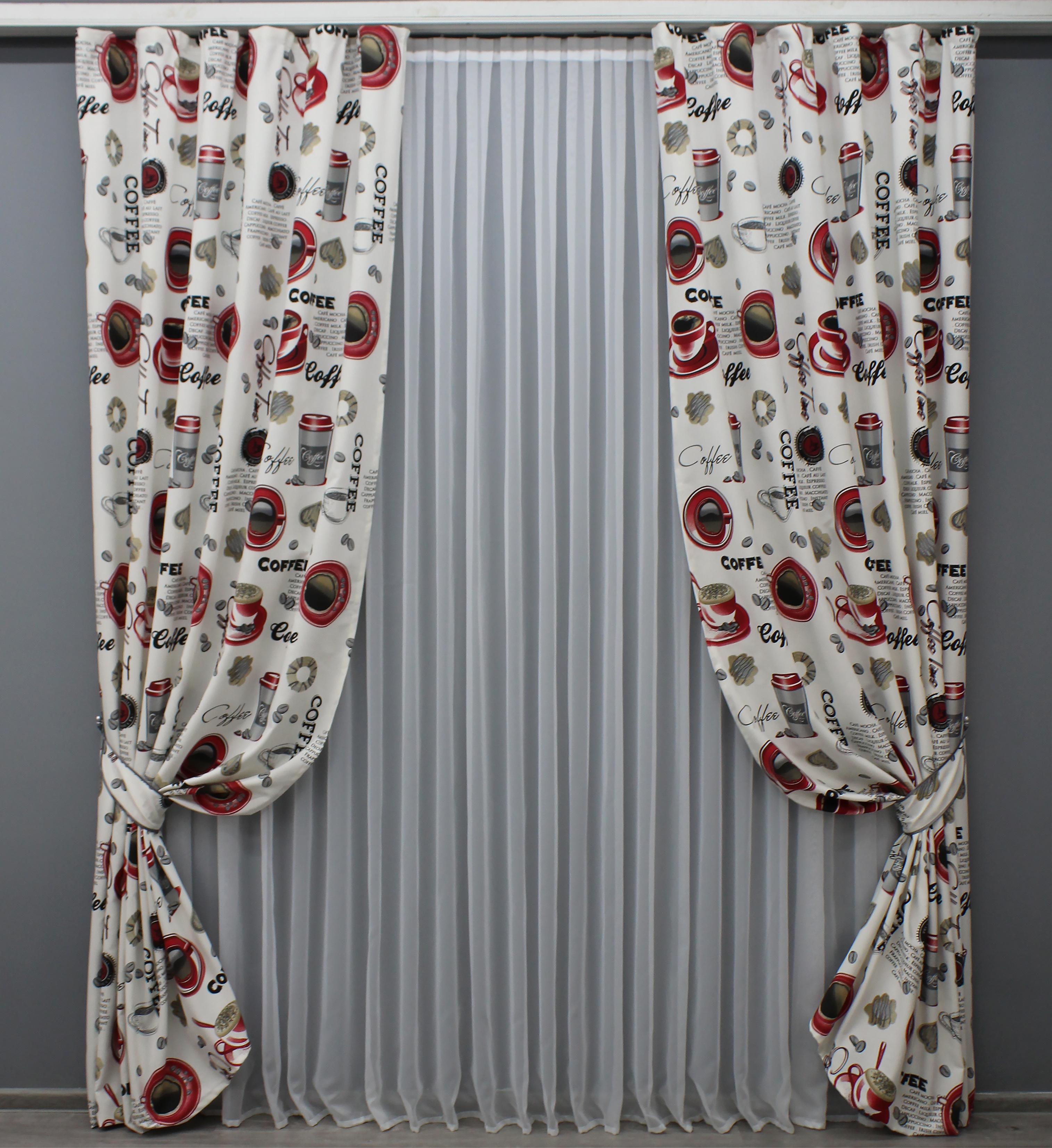 Комплект фото-штор VR-Textil Coffee-House № 1496ш 150х275 см 2 шт. Разноцветный (33-0395)