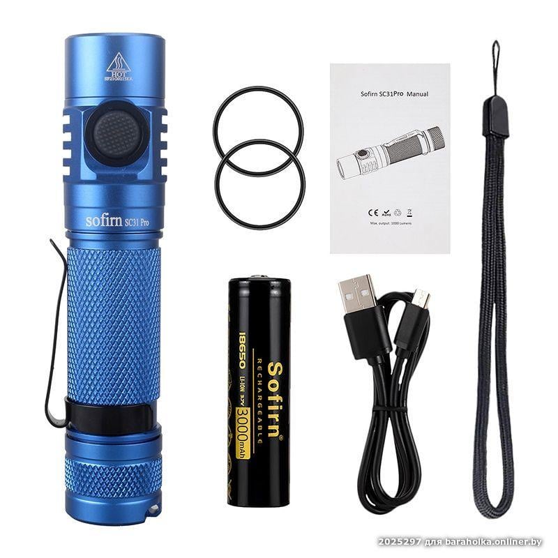 Фонарь Sofirn SC31 Pro авиационный алюминий с аккумулятором 3000 мАч 2000 Лм Type-C Blue (2432665325) - фото 9 Фонарь Sofirn SC31 Pro авиационный алюминий с аккумулятором 3000 мАч 2000 Лм Type-C Blue (2432665325) - фото 9