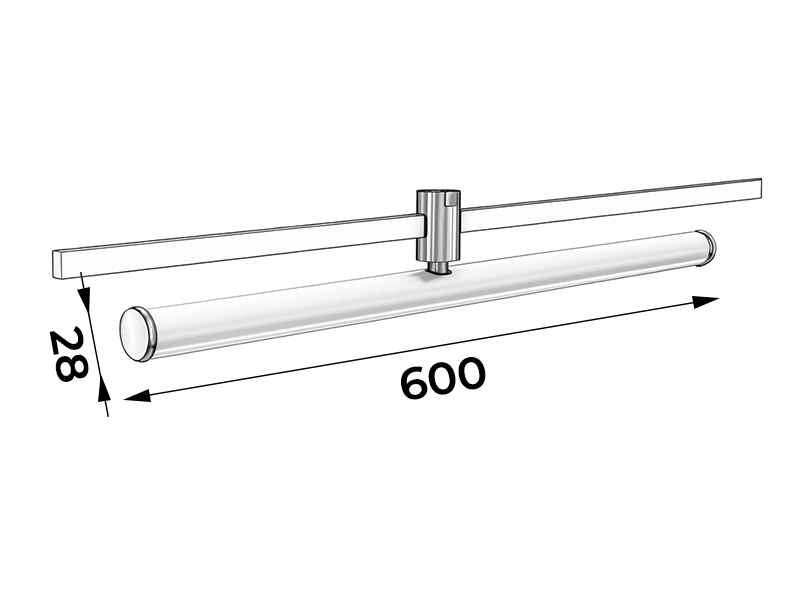 Светильник трековый светодиодный AeroLine LEDUA YZ1808 48V 20W 4000К 280° 600 мм Черный (10245) - фото 2 Светильник трековый светодиодный AeroLine LEDUA YZ1808 48V 20W 4000К 280° 600 мм Черный (10245) - фото 2