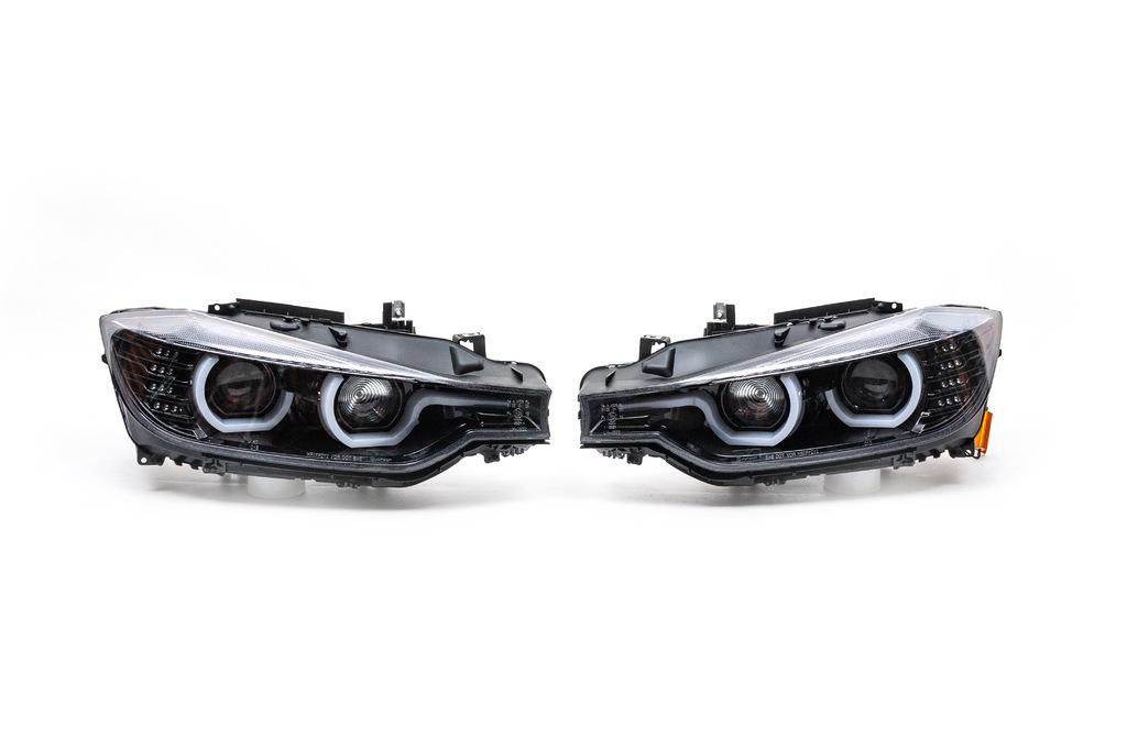 Передняя оптика LED для BMW 3 серия F-30/31/34 2012-2019 года 2 шт. Черный