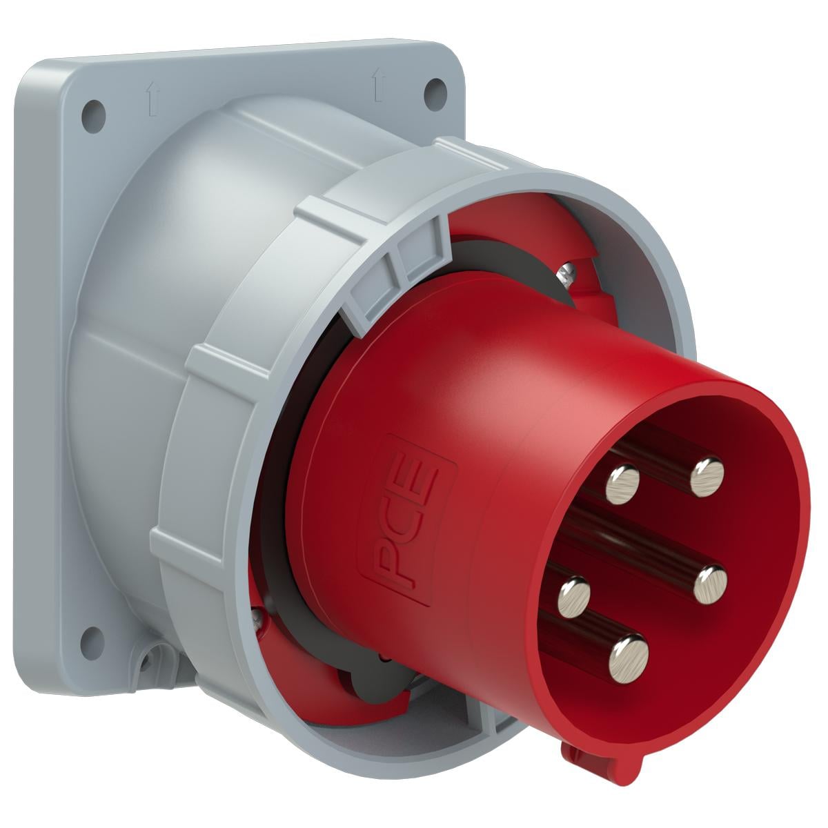 Силова вилка вбудована похила PCE 3P+N+E IP67 125A 400V (745-6)