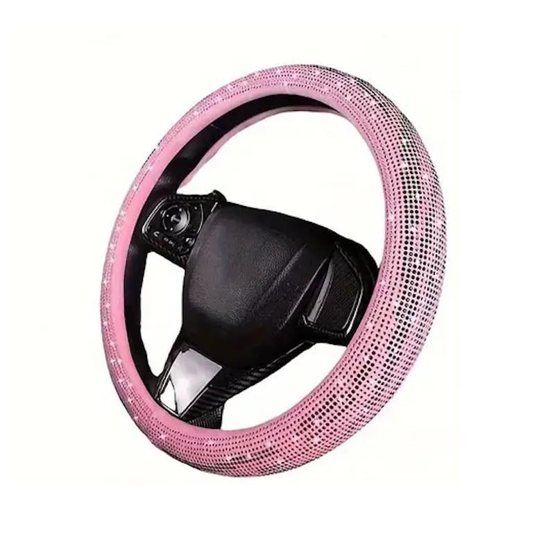 Чехол на руль со стразами 38 см Светло-розовый (2536993619) Чехол на руль со стразами 38 см Светло-розовый (2536993619)