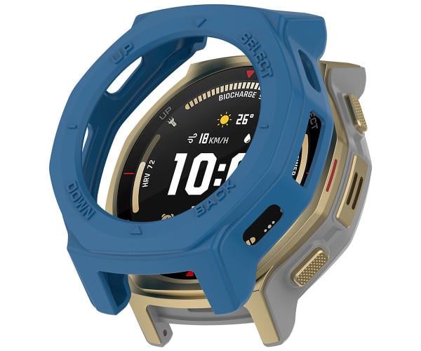 Чехол силиконовый защитный для смарт-часов Amazfit T-Rex 3 Pro 44 мм Синий Чехол силиконовый защитный для смарт-часов Amazfit T-Rex 3 Pro 44 мм Синий