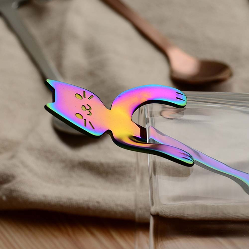 Чайная ложка с держателем на чашку в виде кота Разноцветный (13949100) - фото 5 Чайная ложка с держателем на чашку в виде кота Разноцветный (13949100) - фото 5