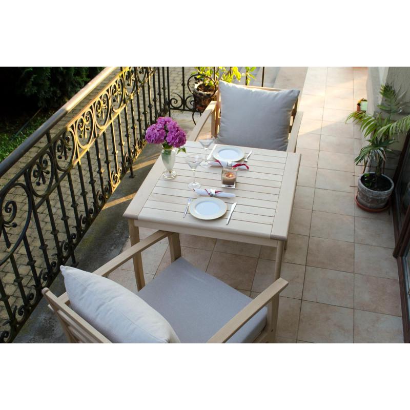 Обеденный стол Woodman Legato из натурального дерева бук 80х80 см Ореховый (53220) - фото 3