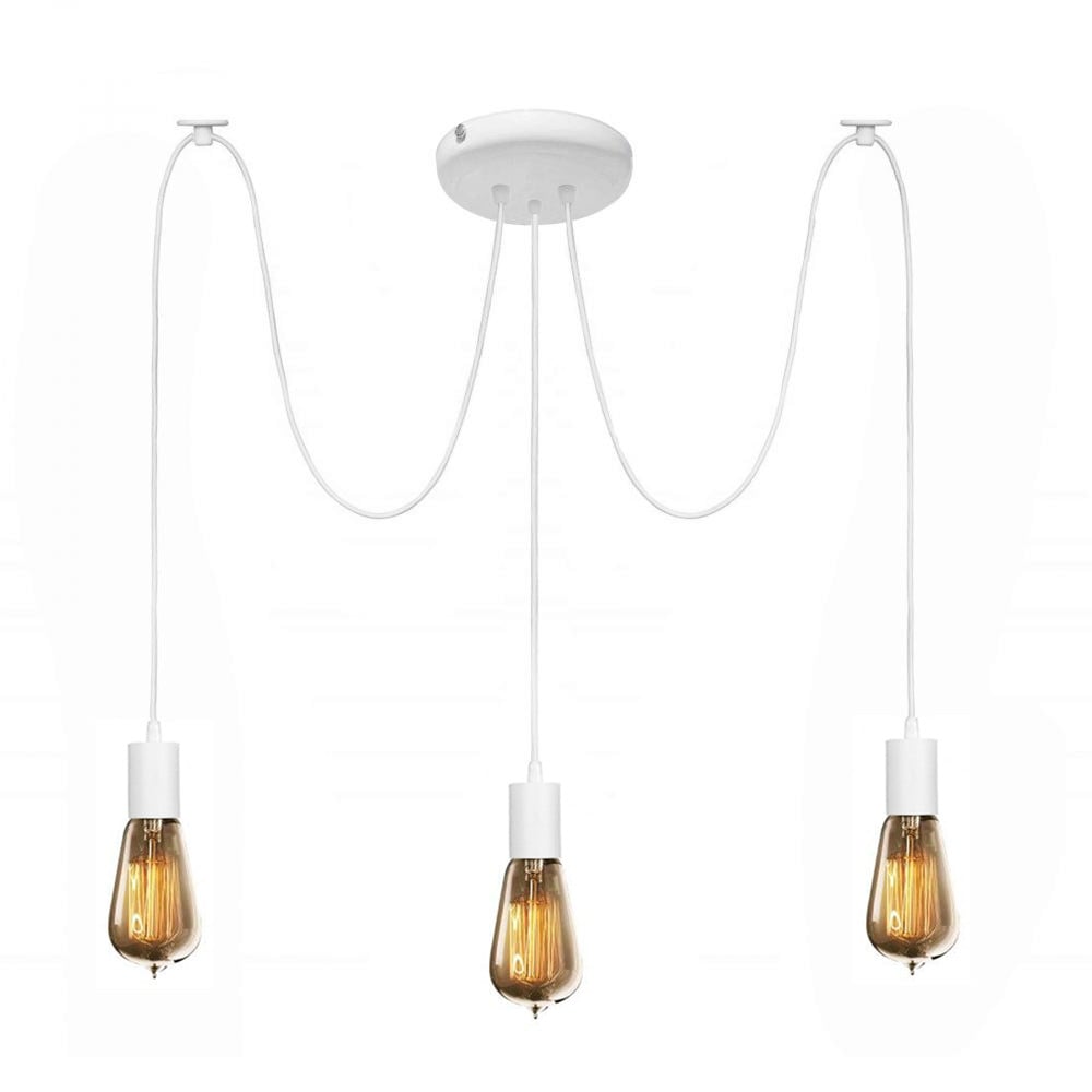 Люстра-паук MSK ELECTRIC Spider на три плафона Белый (NL 149-3W)