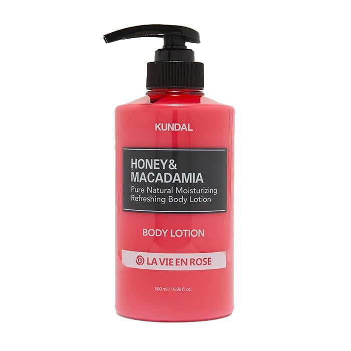 Лосьон для тела питательный ароматический Kundal Honey & Macadamia Body Lotion La Vie En Rose 500 мл (8809568746403)