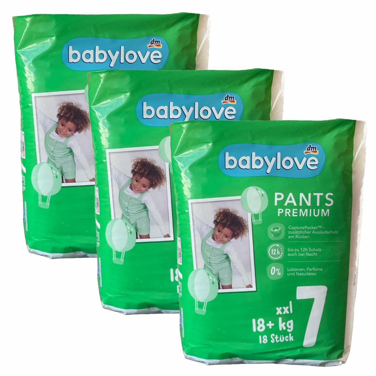 Підгузки-трусики дитячі Babylove Premium 7 XXL 18+ кг 54 шт. (2301031507)