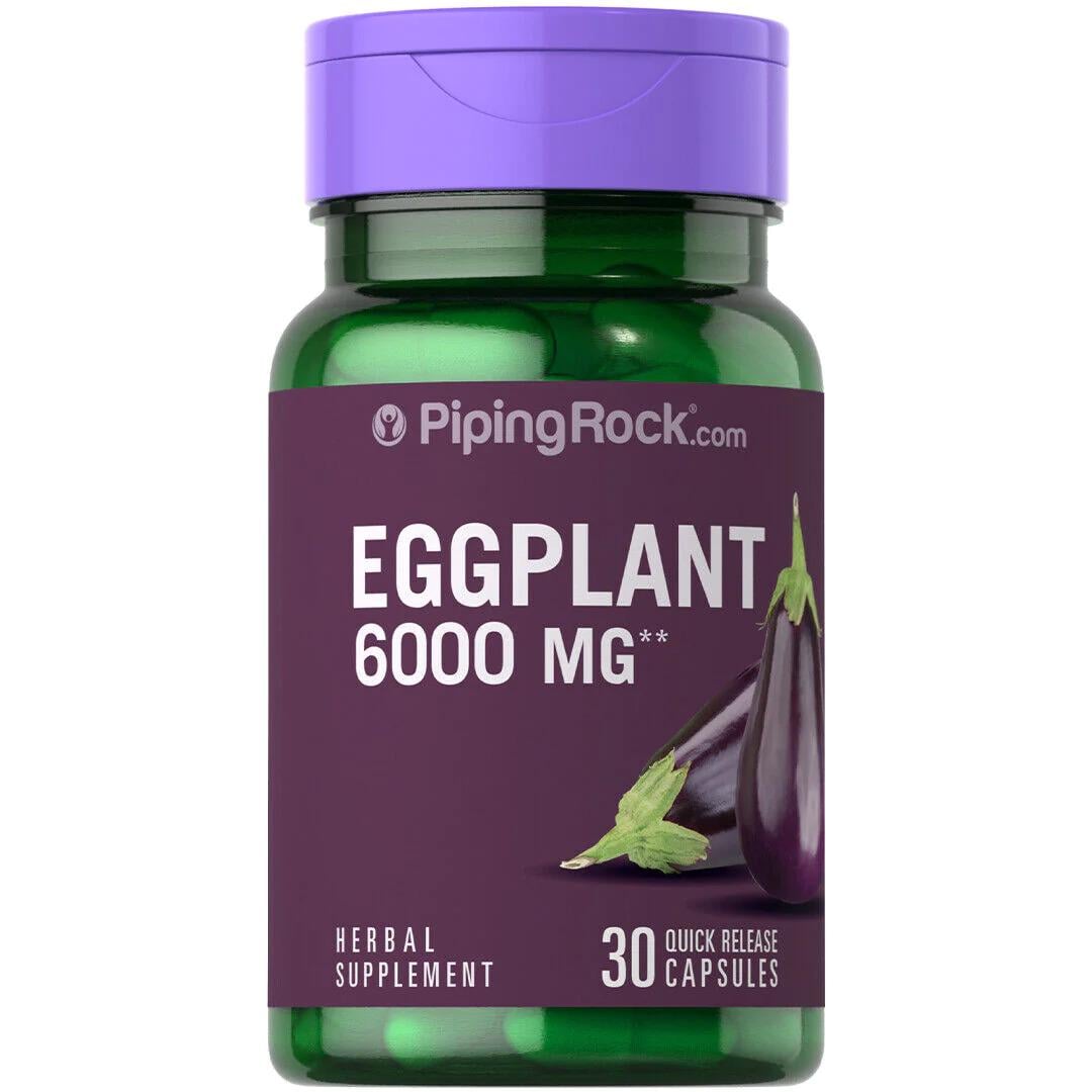 Экстракт баклажанов Piping Rock Eggplant Extract 6000 mg 30 Quick Release капсул