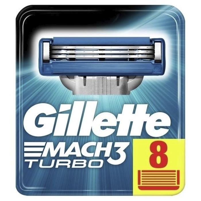 Картриджі змінні для гоління чоловічі Gillette Mach3 Mach 3 Turbo касети 8 шт. (8063295)