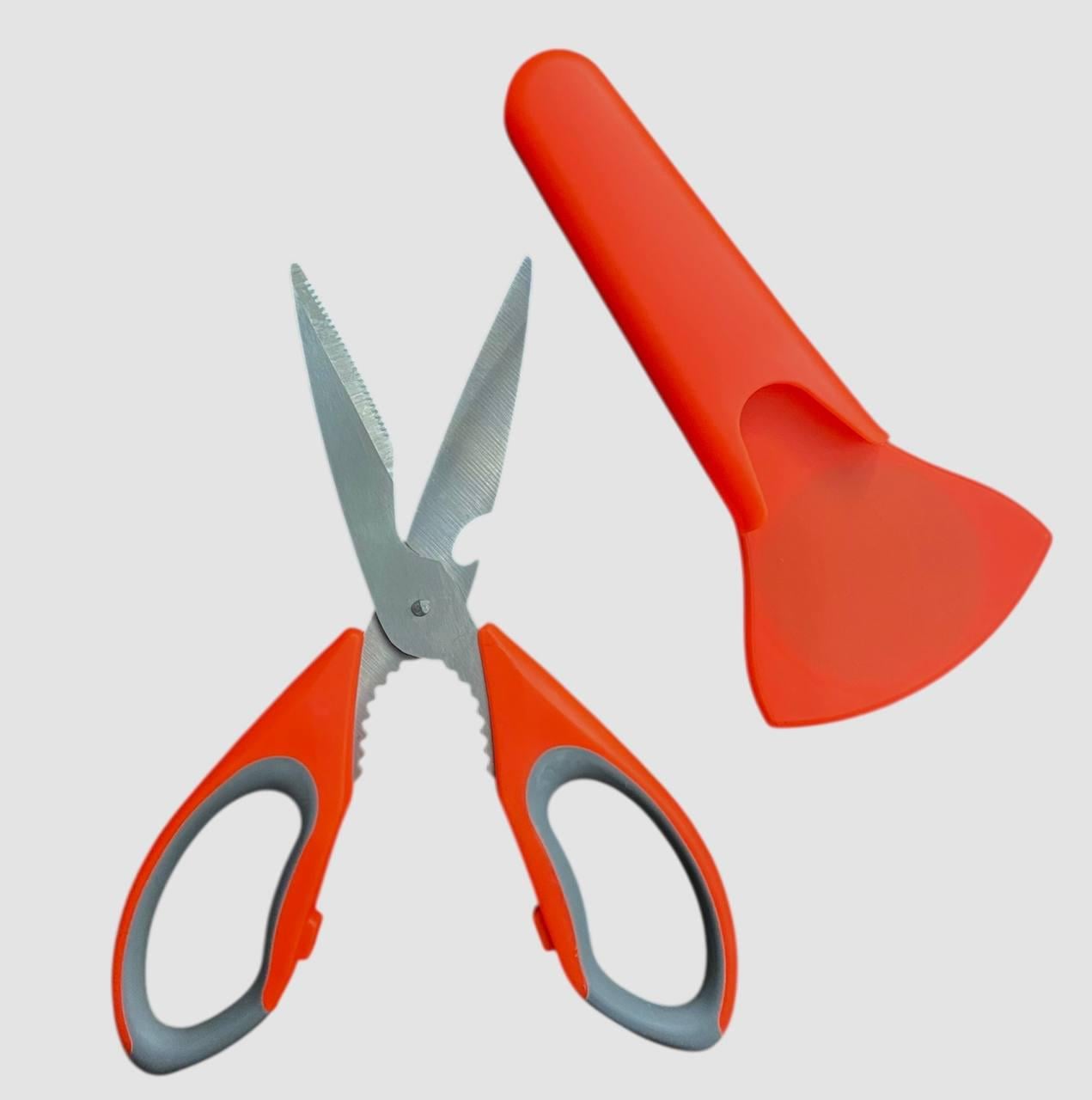 Кухонні ножиці з чохлом на магніті 22 см Помаранчевий (31581655)