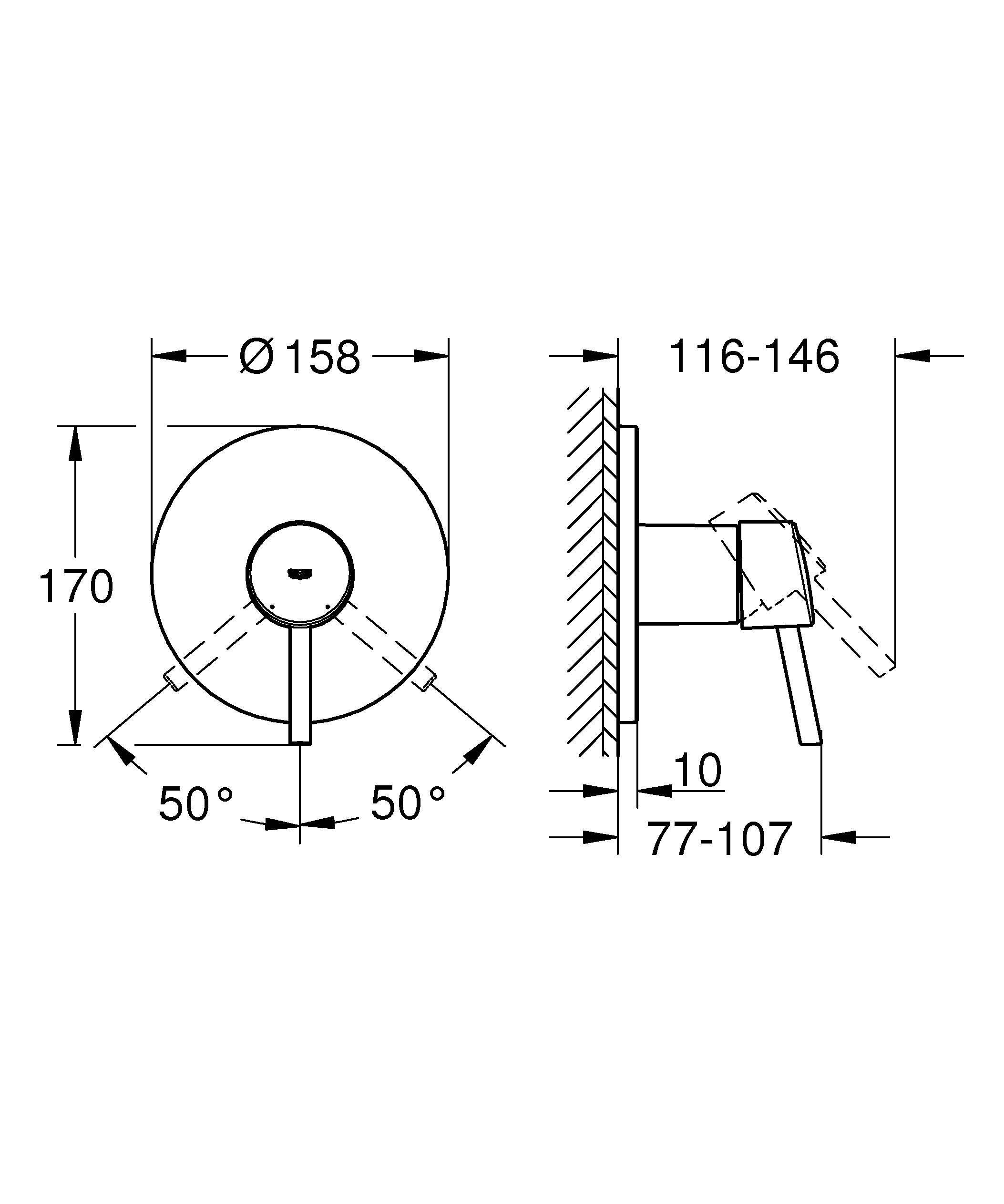 Наружная часть смесителя Grohe Concetto 24053001 Хром (132518) - фото 2