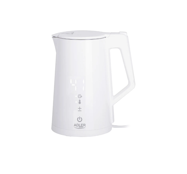 Чайник электрический Adler LED-дисплей/регулировка температуры STRIX 2200 Вт 1,7 л White (AD 1345 white)