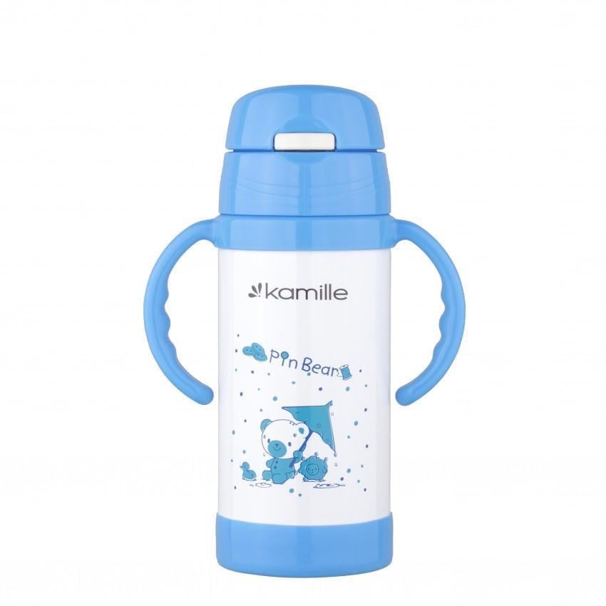 Термос-пляшка дитяча Kamille 2085 з нержавіючої сталі 350 мл Блакитний (1088406954)