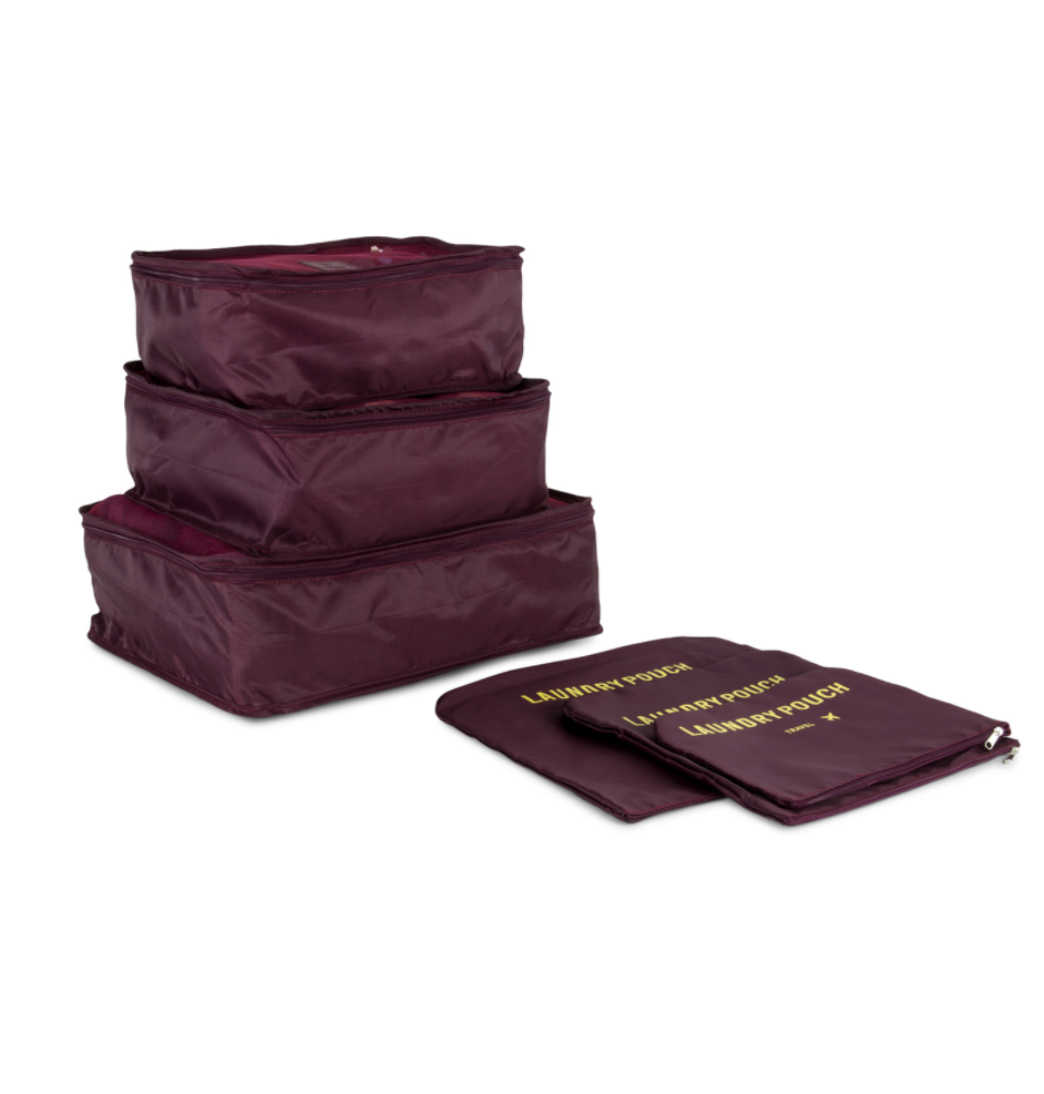 Набор органайзеров дорожных 6 шт. Бордовый (29433512)