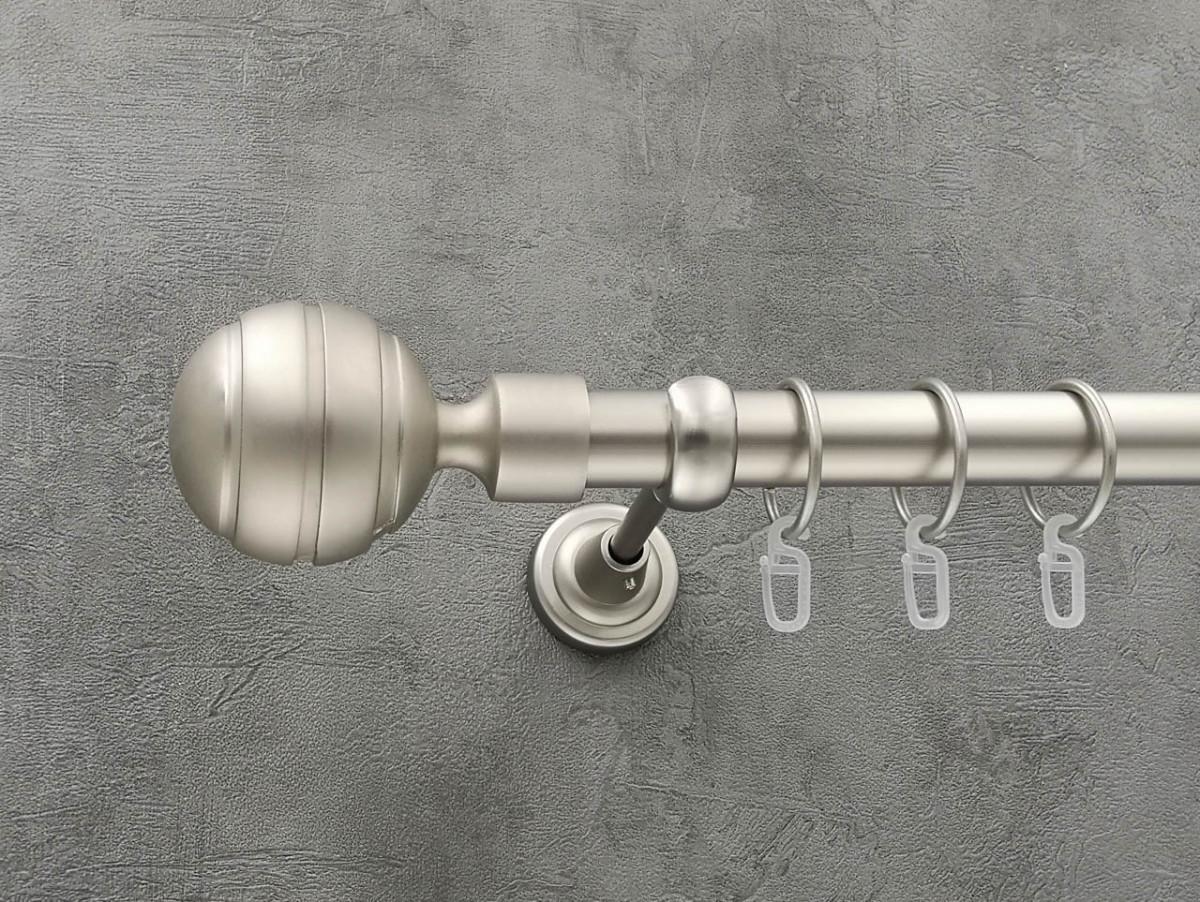 Карниз Quadrum EM235 гладка штанга одинарний відкритий 25 мм 200 см Сатин (264772461)