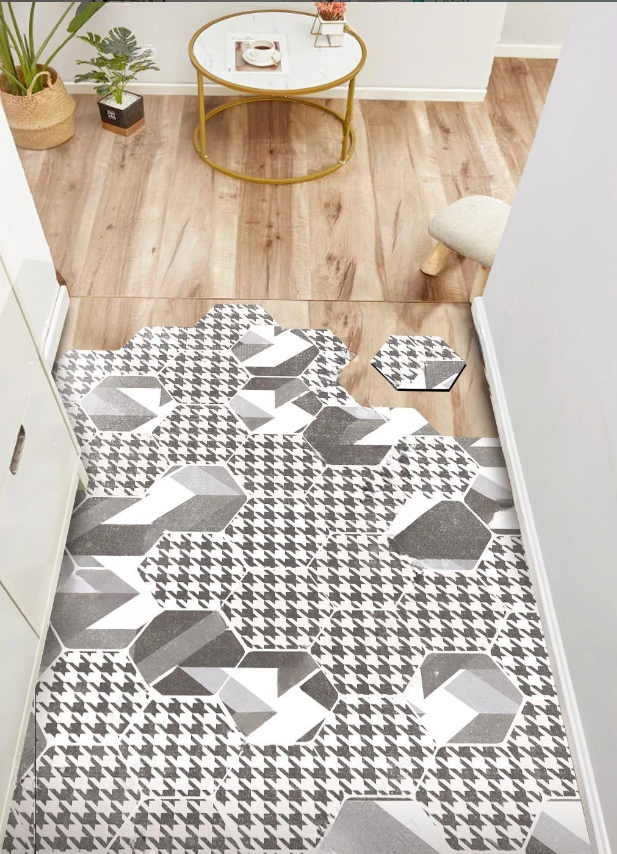 Грязезащитный водоотталкивающий коврик для входной двери Grey balance 120х140 см (KRS020)