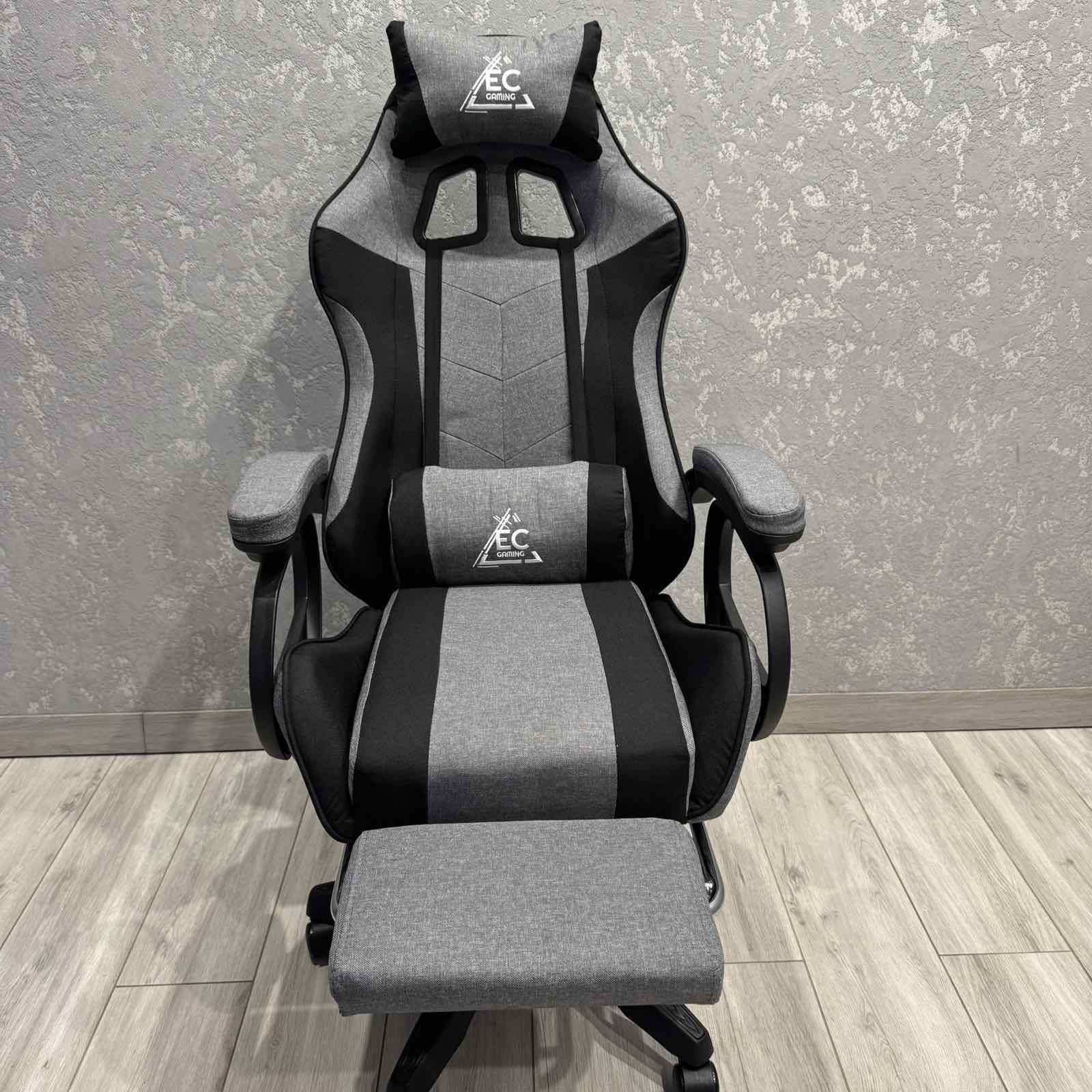 Крісло комп'ютерне тканинне EC Gaming K40 Сіро-чорний - фото 4