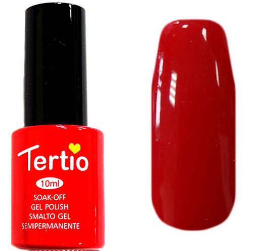 Гель-лак Tertio 010 Ярко-красный без блесток и перламутра