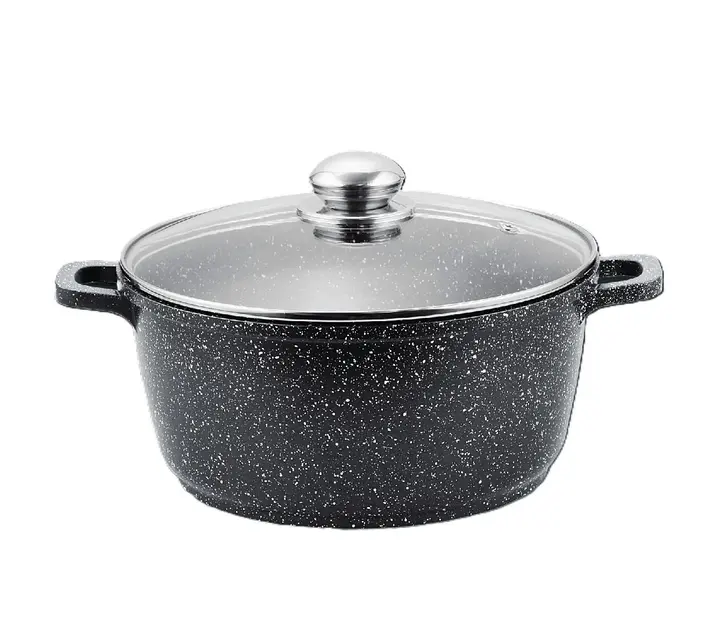 Кастрюля-котел с крышкой Benson BN-297 из литого алюминия и мраморным антипригарным покрытием 1,5 л (5-18-BN-297)