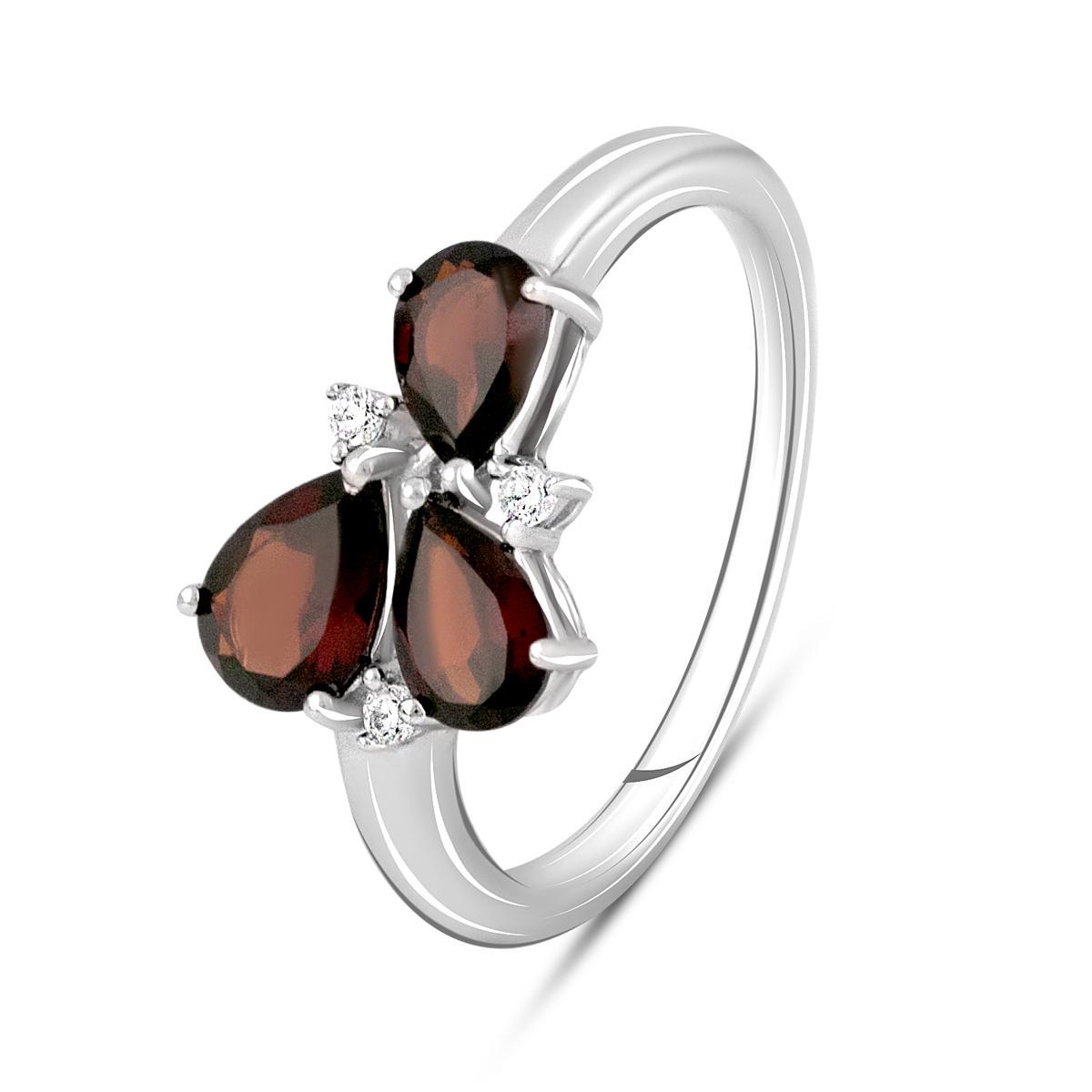 Кольцо серебряное с натуральным гранатом 1,79 ct 2,93 г р. 17,5 (2110118)