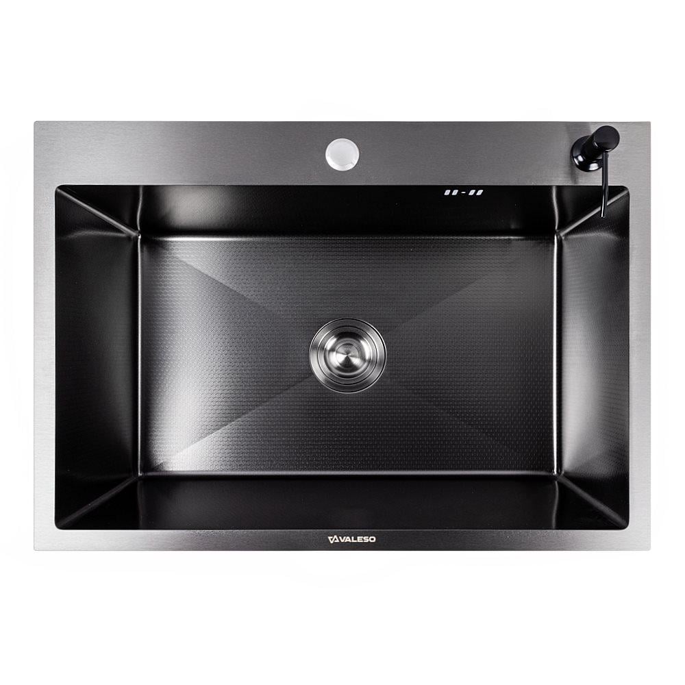 Мойка кухонная Valeso PVD 70х50 см 3.0/0.8 Черный